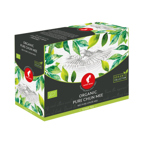 Julius Meinl Tee BIO Pure Chun Mee Big Bag (1 Beutel für ca. 1 lt. Wasser), Grüner Tee, 20 Teebeutel im Kuvert pro Packung